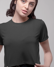 Women's Solid Crop Tops H/S